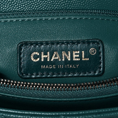 Chanel Caviar Quilted Small Coco Handle Flap Green 8 of 11