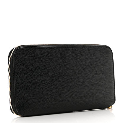 Balenciaga Grained Calfskin BB Continental Zip Around Wallet Black 3 of 9
