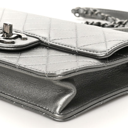 Chanel Metallic Goatskin Quilted Small Chic Pearls Flap Silver 11 of 11