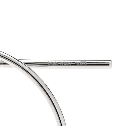 Hermes Sterling Silver MM Loop Earrings 5 of 6