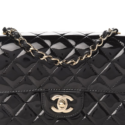 Chanel Patent Calfskin Quilted Mini Rectangular Flap Black 11 of 11