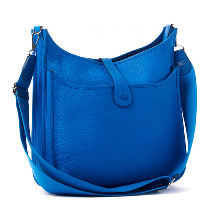 Hermes Taurillon Clemence Evelyne III GM Bleu Hydra 3 of 9