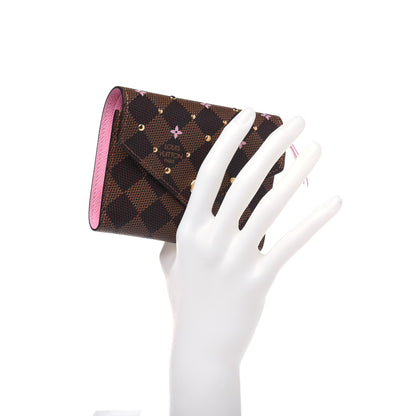 Louis Vuitton Damier Ebene Studded Victorine Wallet 2 of 10