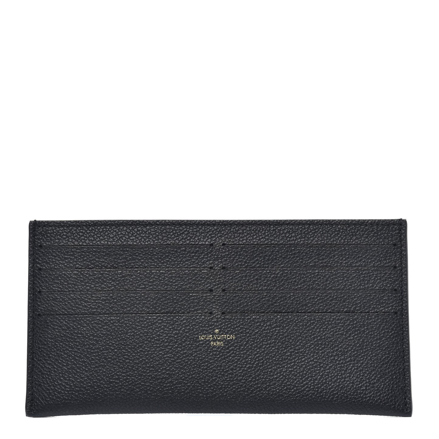 Calfskin Felicie Chain Wallet Card Holder Insert Black