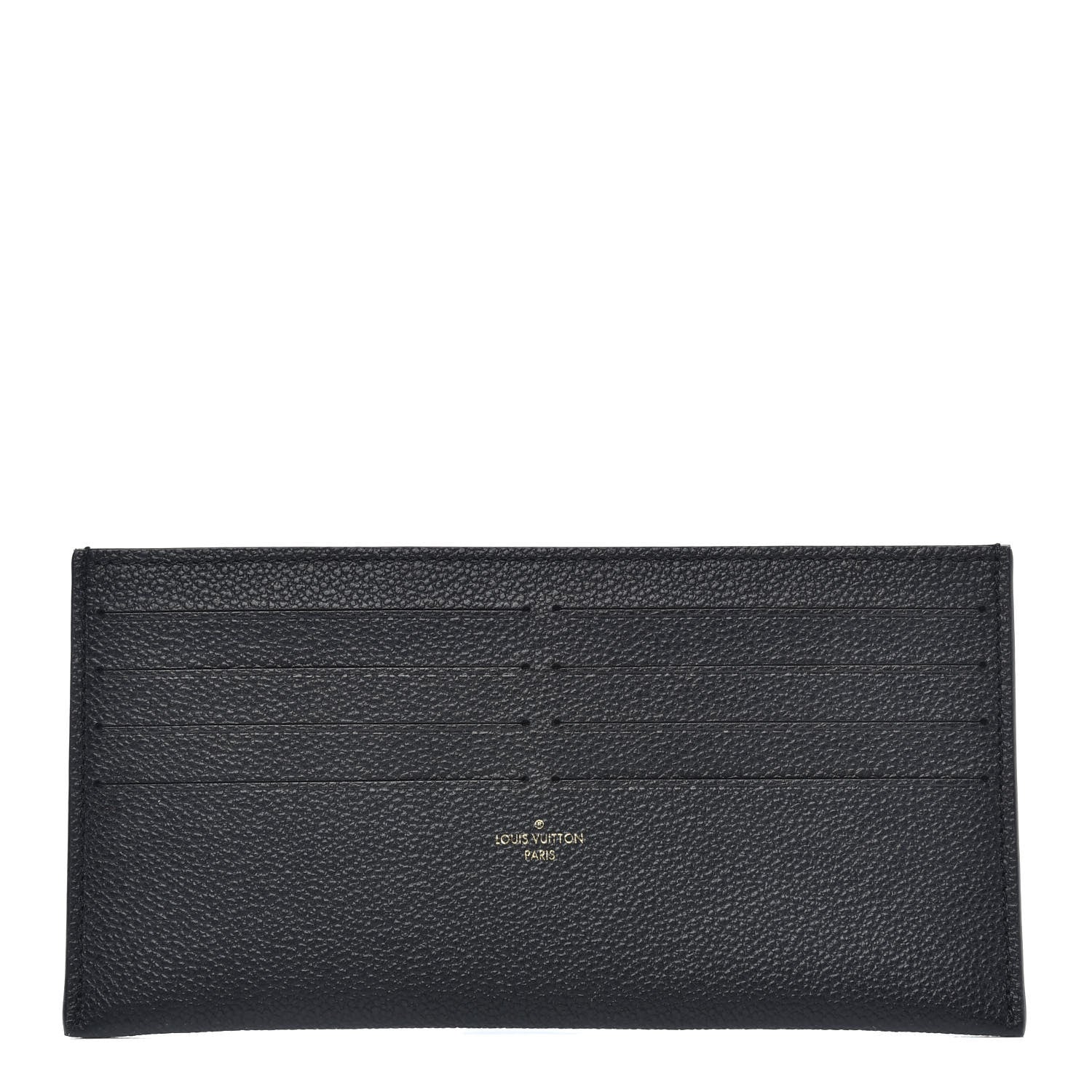 Louis Vuitton Calfskin Felicie Chain Wallet Card Holder Insert Black 1 of 6