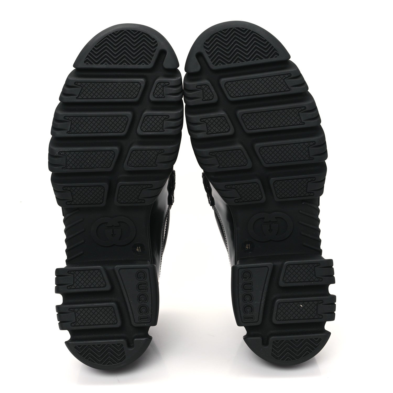 Gucci Magnum Calfskin Nappa Samoa Womens Horsebit Platform Chunky Lug Sole 40mm Loafers 41 Black 6 of 11