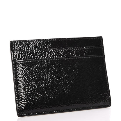 Saint Laurent Textured Patent Monogram Credit Card Case Black 3 of 7