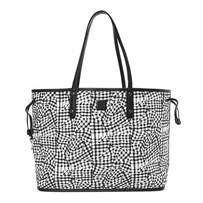 MCM Visetos Medium Reversible Shopper Tote Black 6 of 13