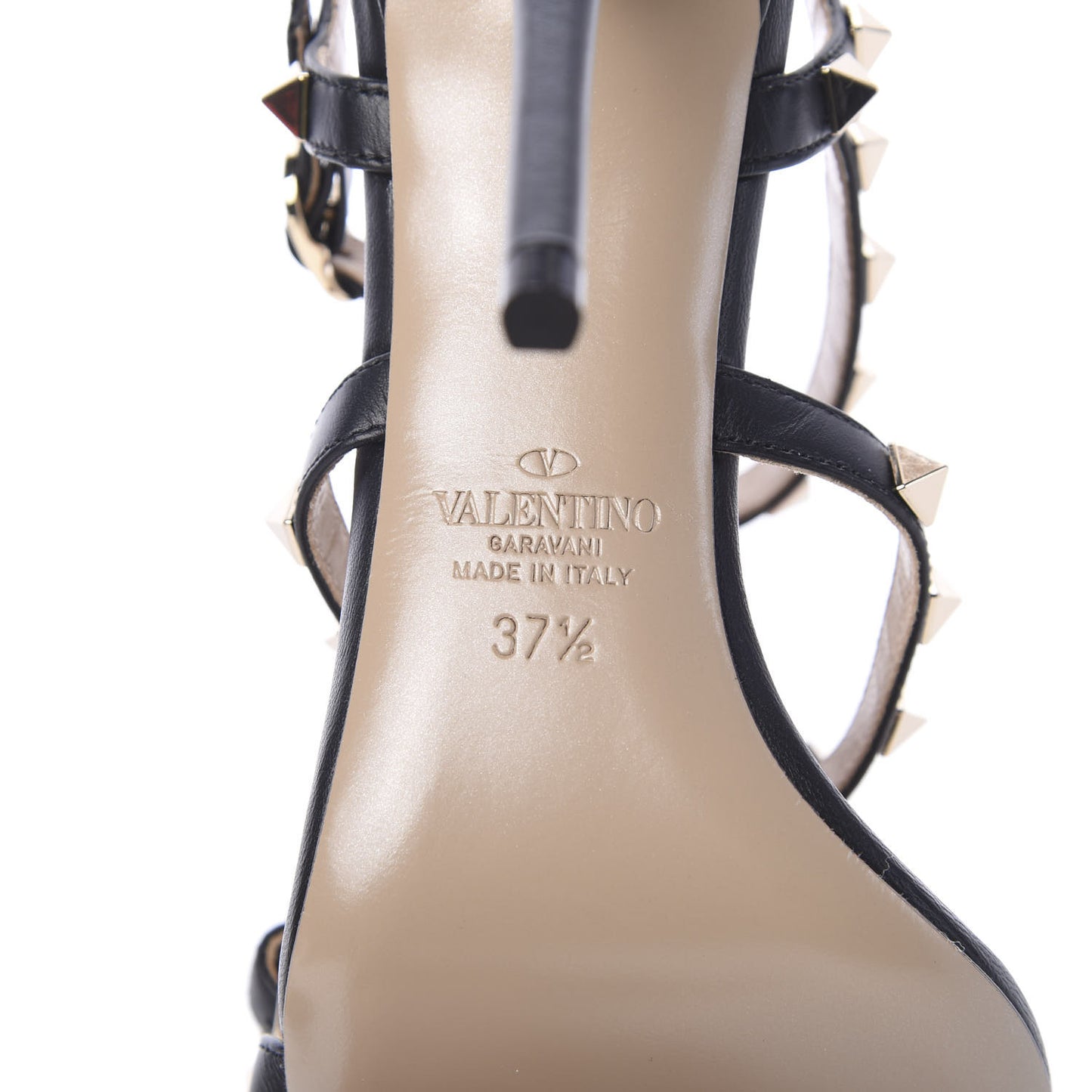 Nappa Rockstud Gladiator 105mm Sandals 37.5 Black