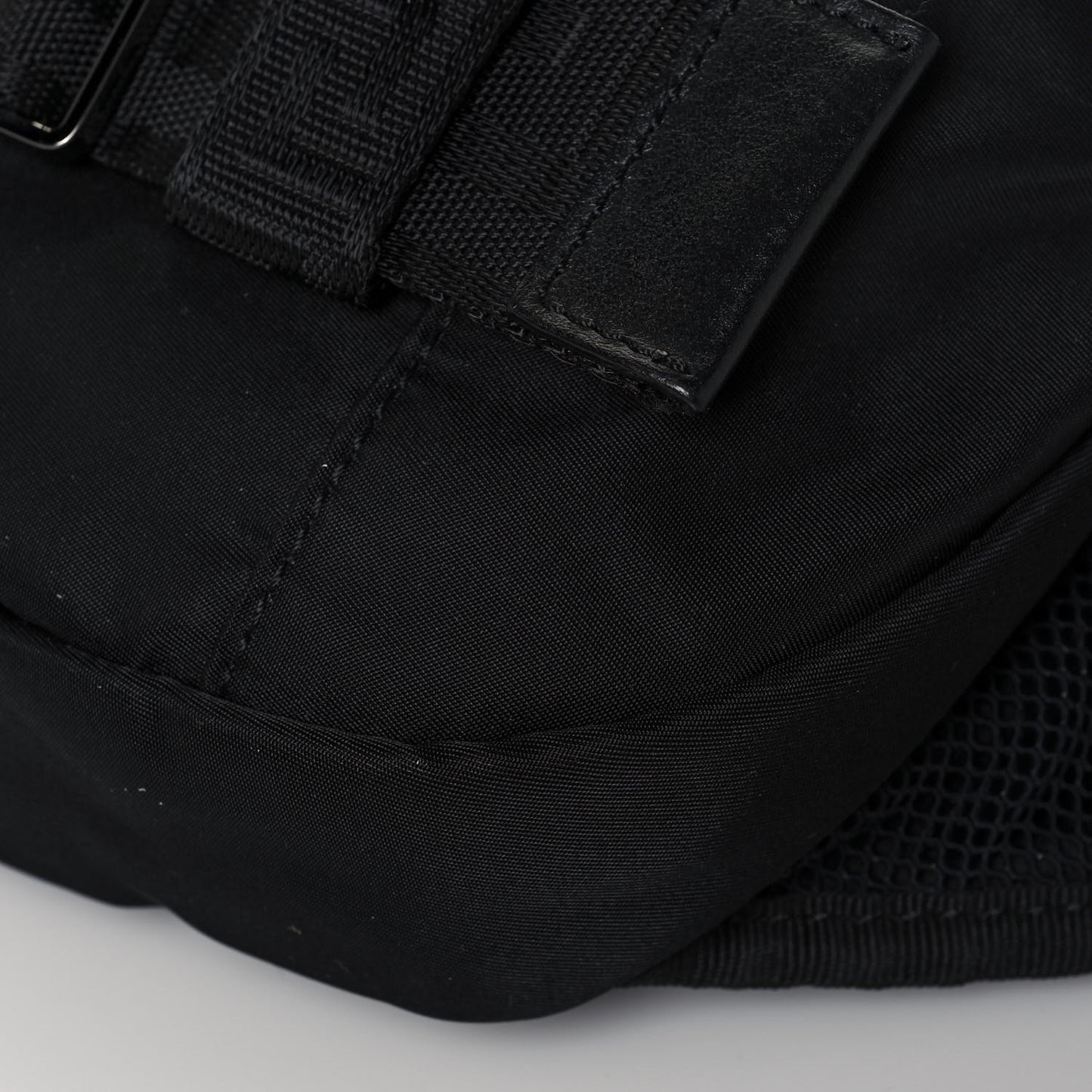 Nylon Palazzo Medusa Belt Bag Black