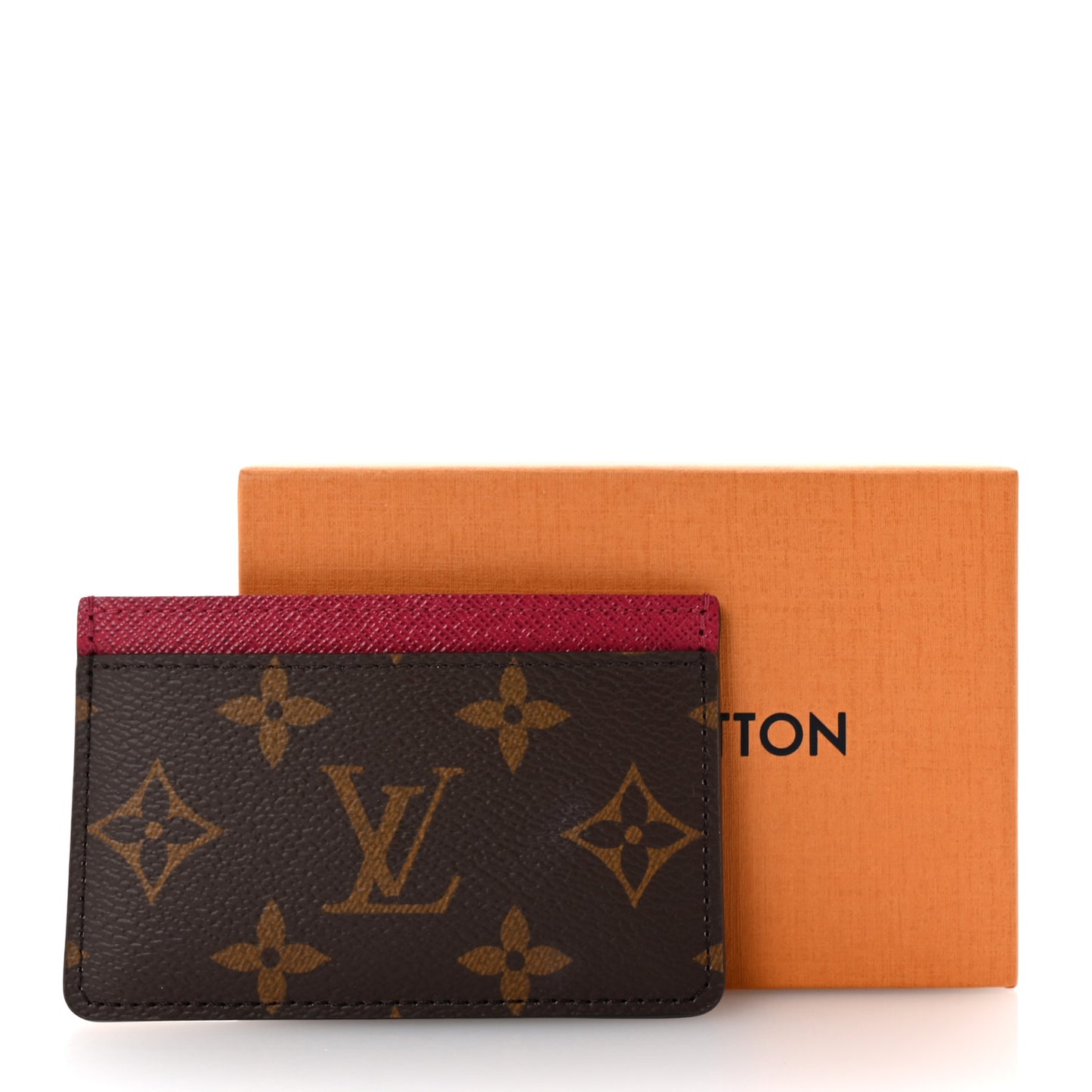 Monogram Card Holder Fuchsia