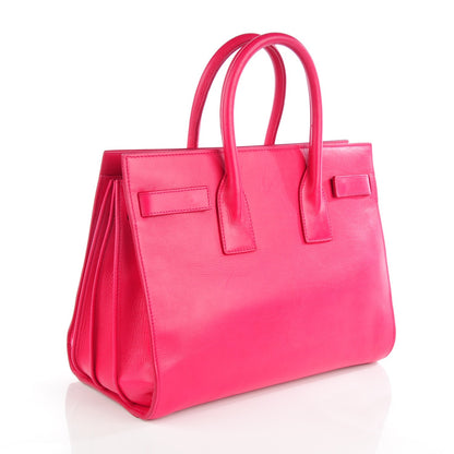 Saint Laurent Calfskin Small Sac De Jour Fuchsia 3 of 9