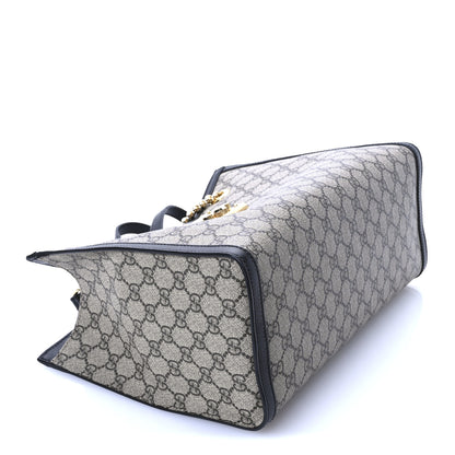 Gucci GG Supreme Monogram Medium Padlock Tote Black 9 of 10