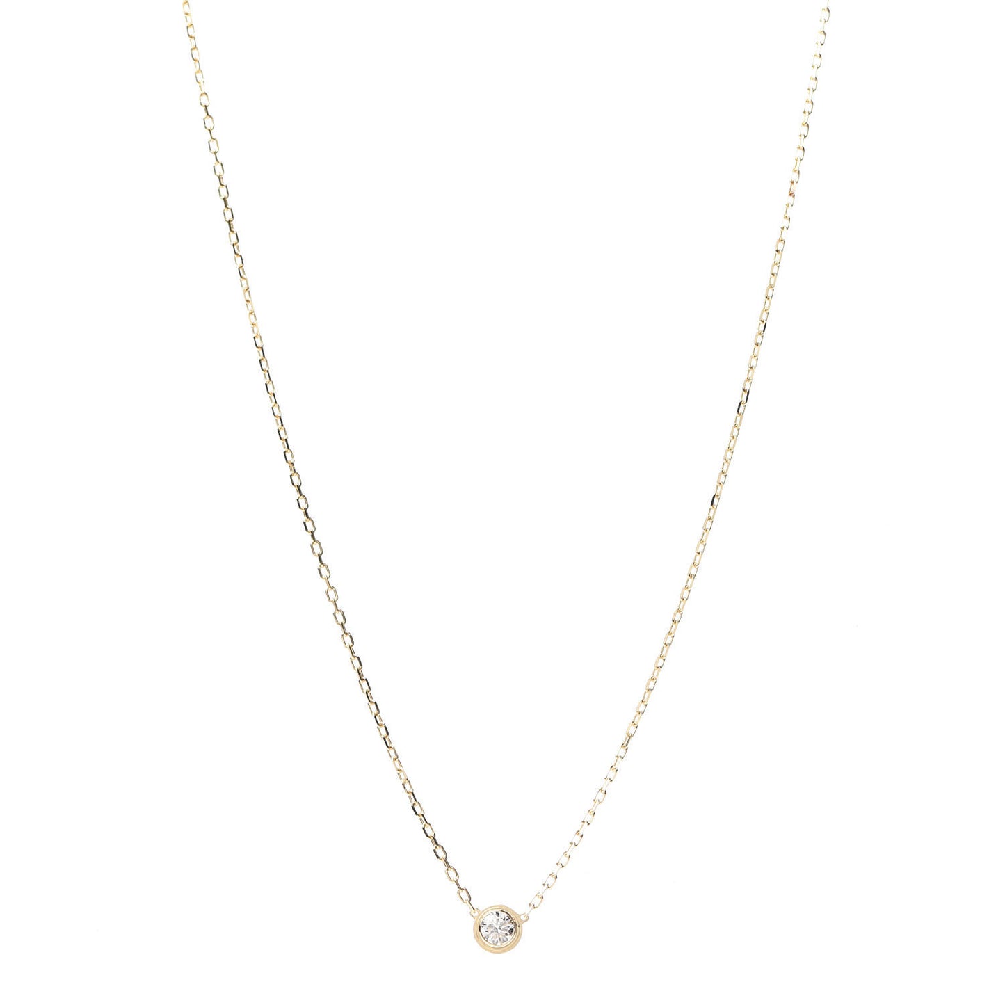 18K Yellow Gold Diamond LM D'Amour Pendant Necklace