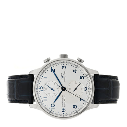 IWC Stainless Steel Alligator 41mm Portuguese Chronograph Automatic Watch IW371605 2 of 4