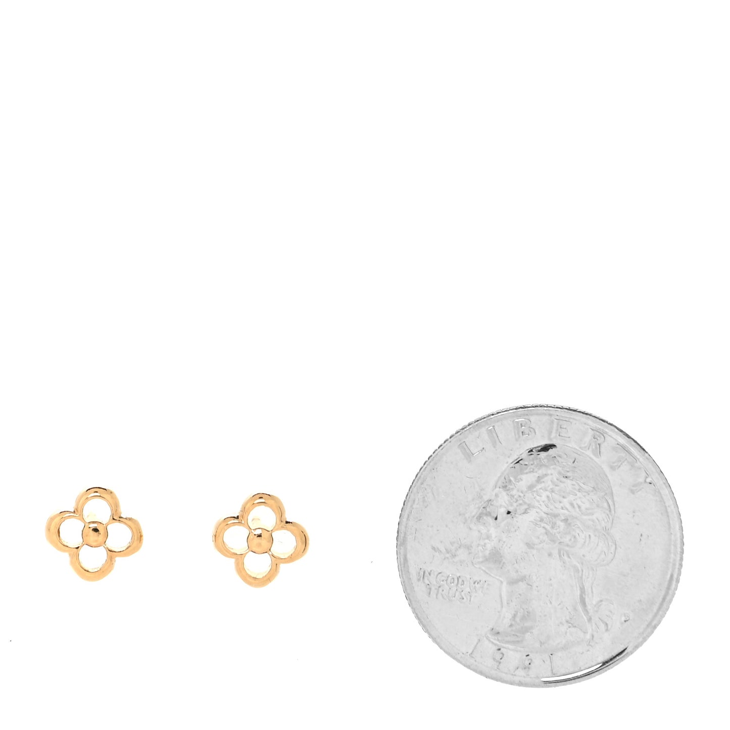 Brass Flower Full Stud Earrings Gold