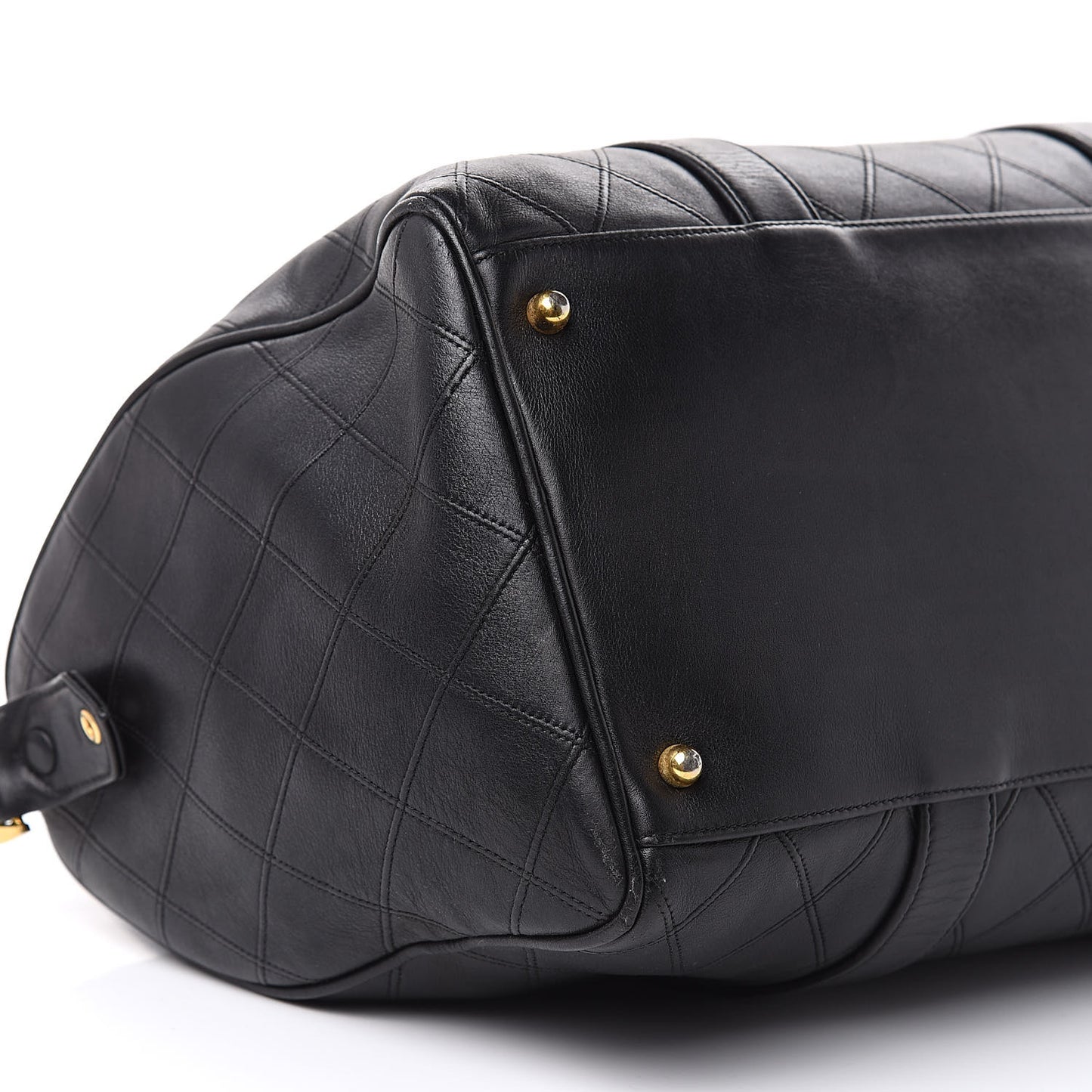 Calfskin Stitched CC Boston Black