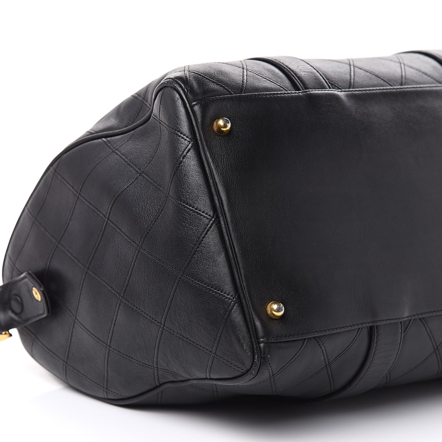 Chanel Calfskin Stitched CC Boston Black 8 of 13