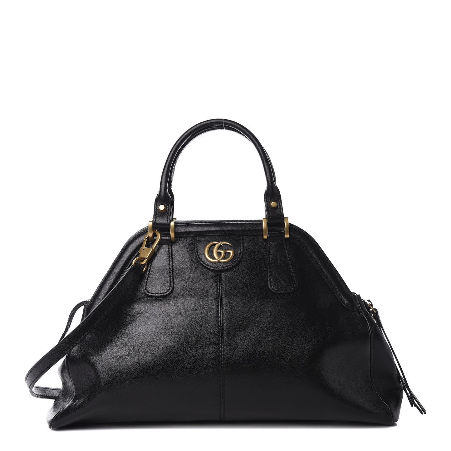 Calfskin Medium Re(Belle) Top Handle Bag Black