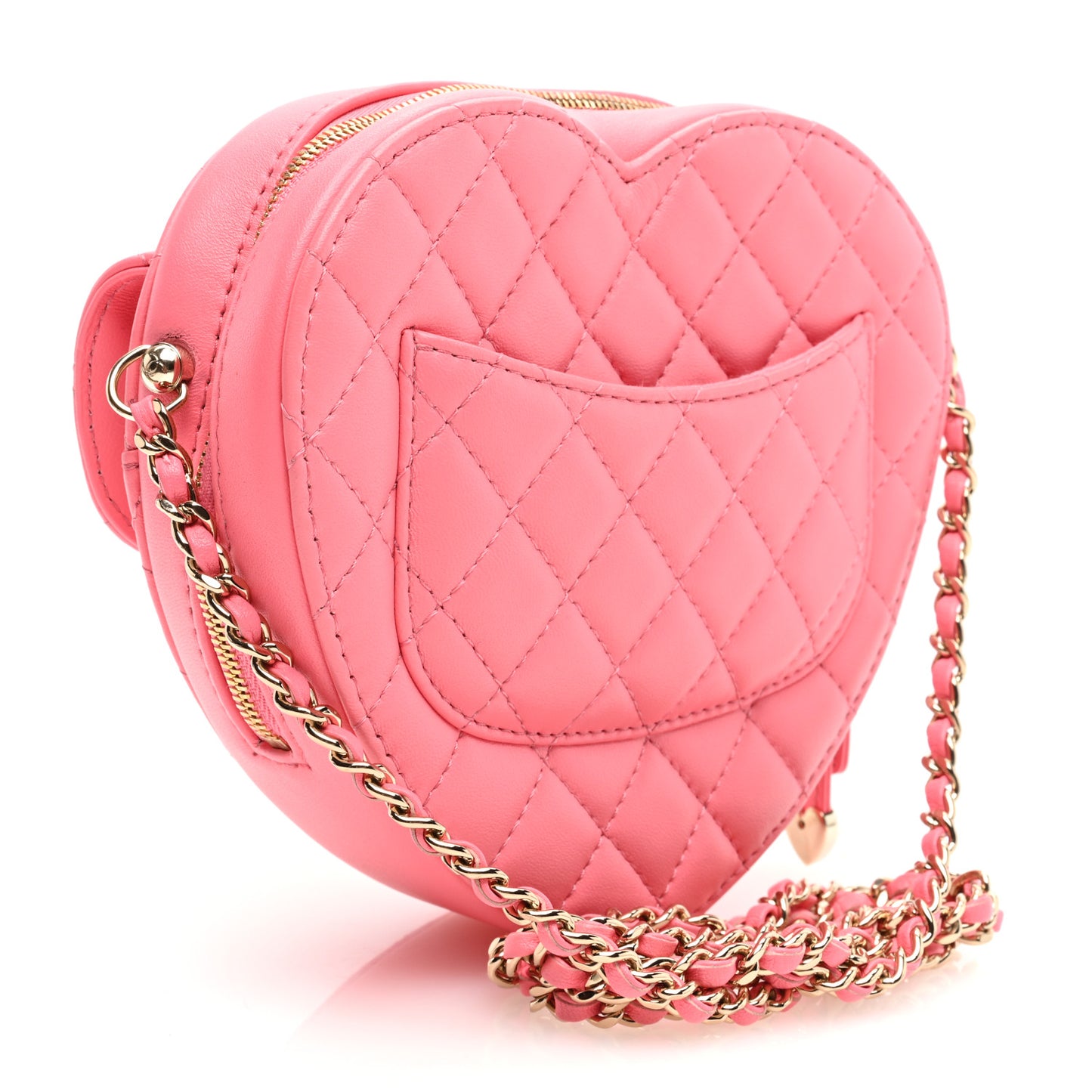Lambskin Quilted CC In Love Heart Bag Pink