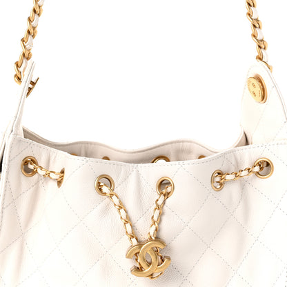 Chanel Caviar Quilted Mini Chanel 25 Handbag White 8 of 10
