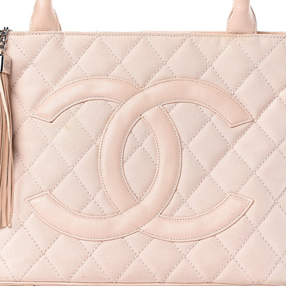 Chanel Canvas Quilted Medallion Tote Light Pink 27 of 27