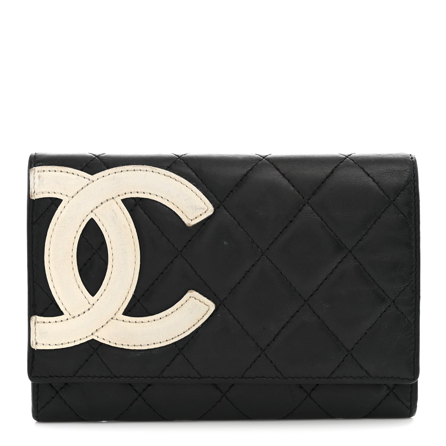 Chanel Calfskin Quilted Cambon Flap Wallet Black 1 of 9