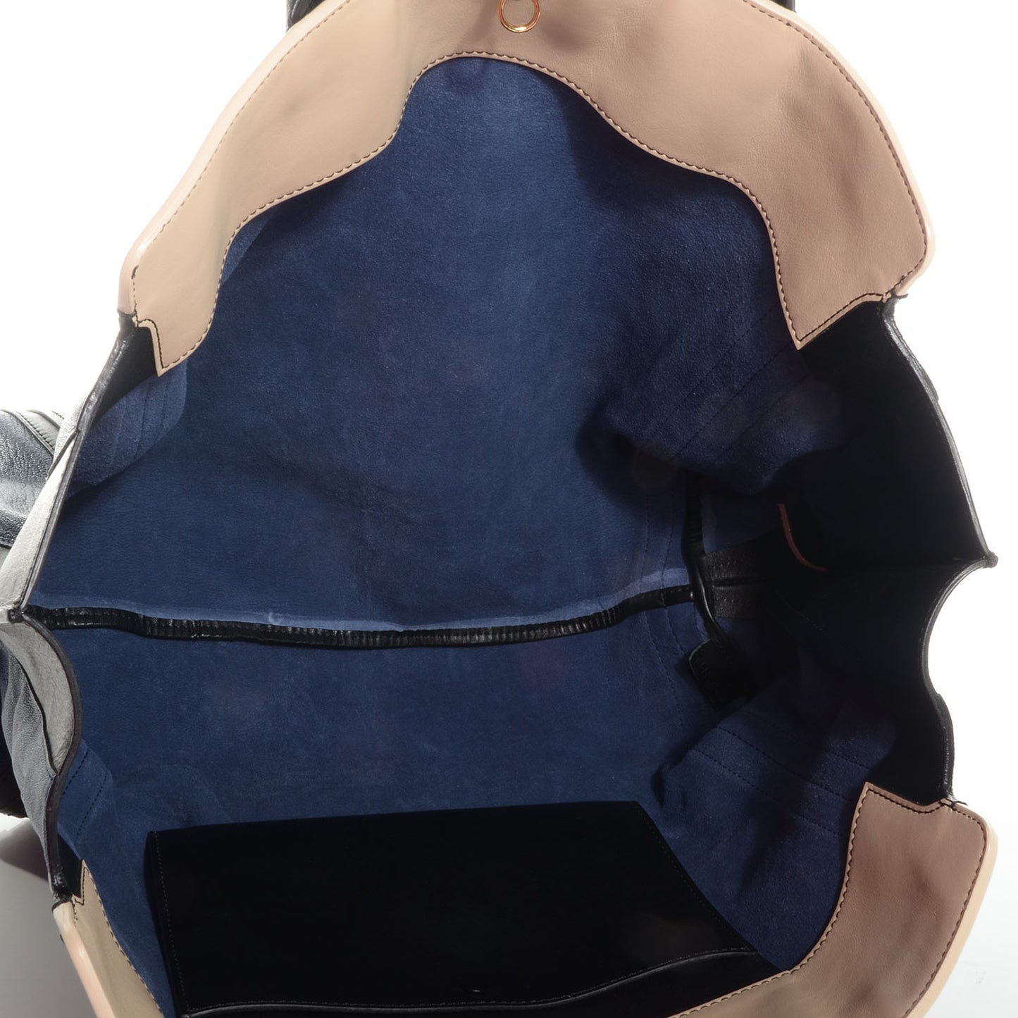 Calfskin Alison East West Tote Royal Navy