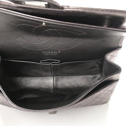 Chanel Metallic Aged Calfskin Quilted 2.55 Reissue 227 Flap Dark Silver 5 of 9