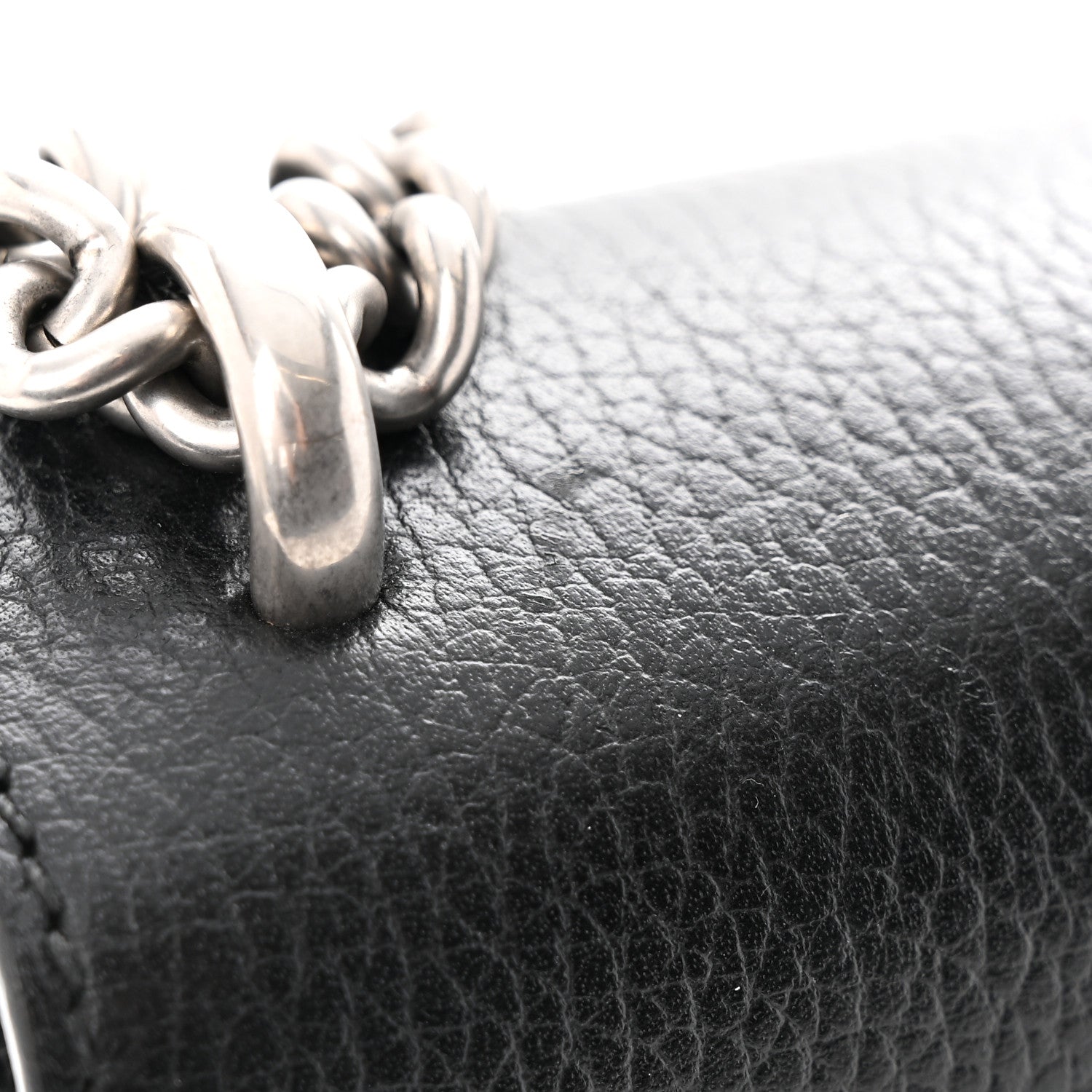 Gucci Dollar Calfskin Enamel Small Dionysus Shoulder Bag Black Electric Blue 12 of 14