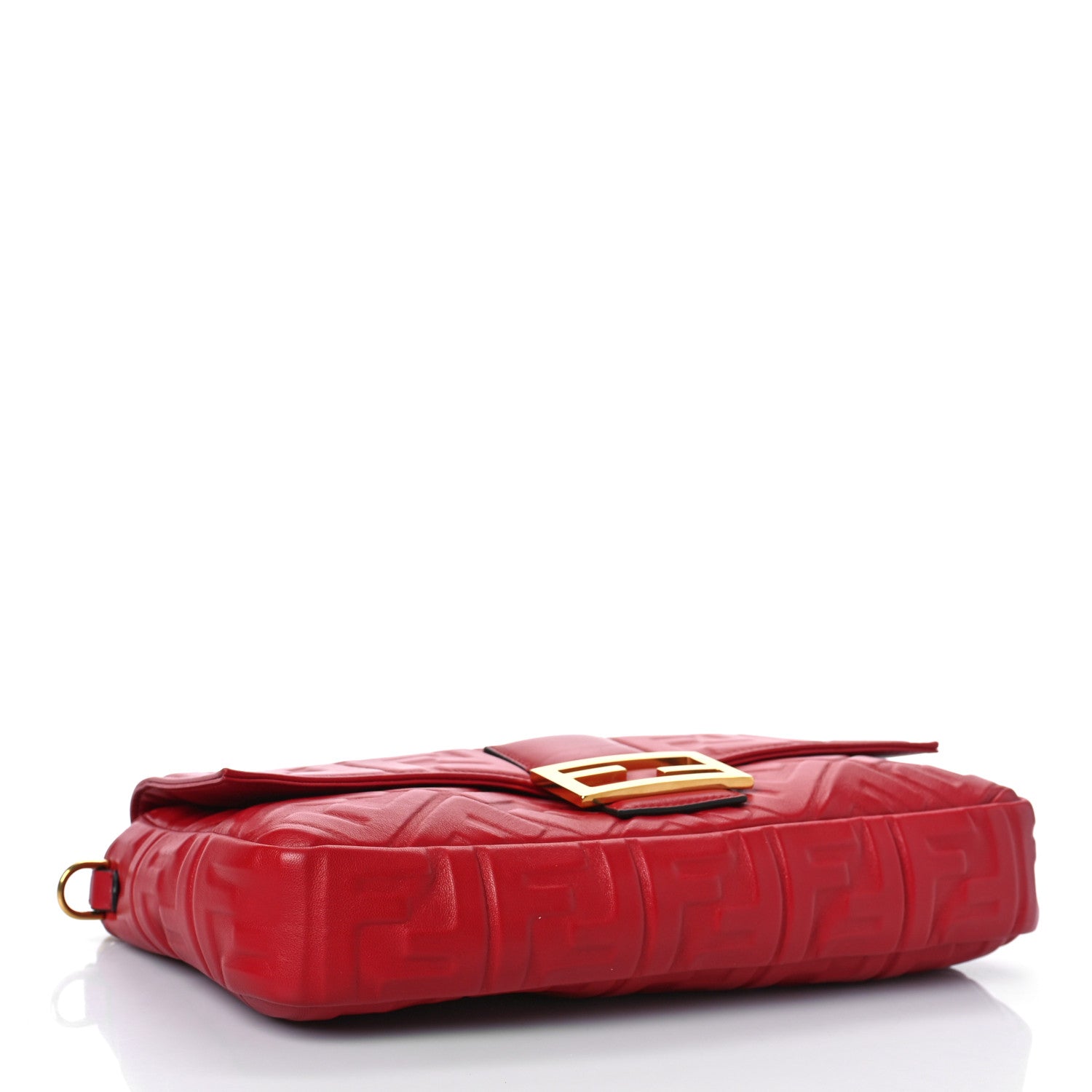 Fendi Nappa FF 1974 Embossed Large Baguette Fragola 4 of 8