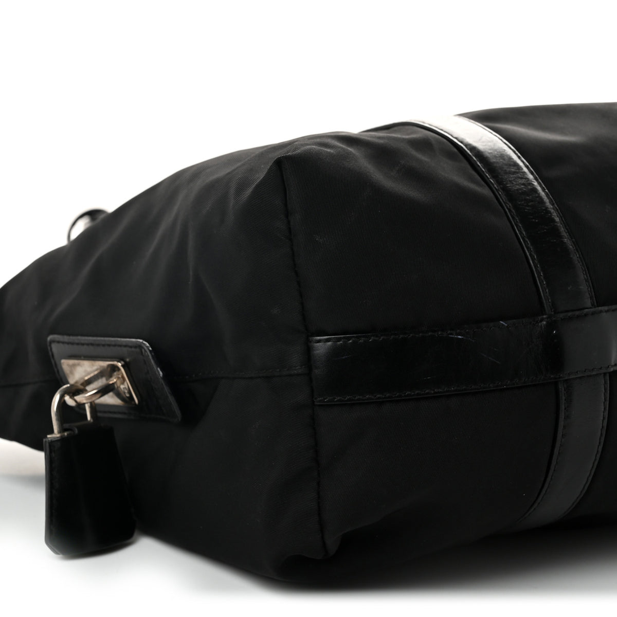 Prada Tessuto Nylon Saffiano Tote Black 9 of 10