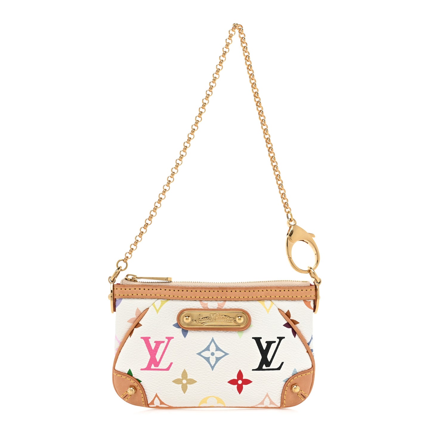 Monogram Multicolor Pochette Milla PM White