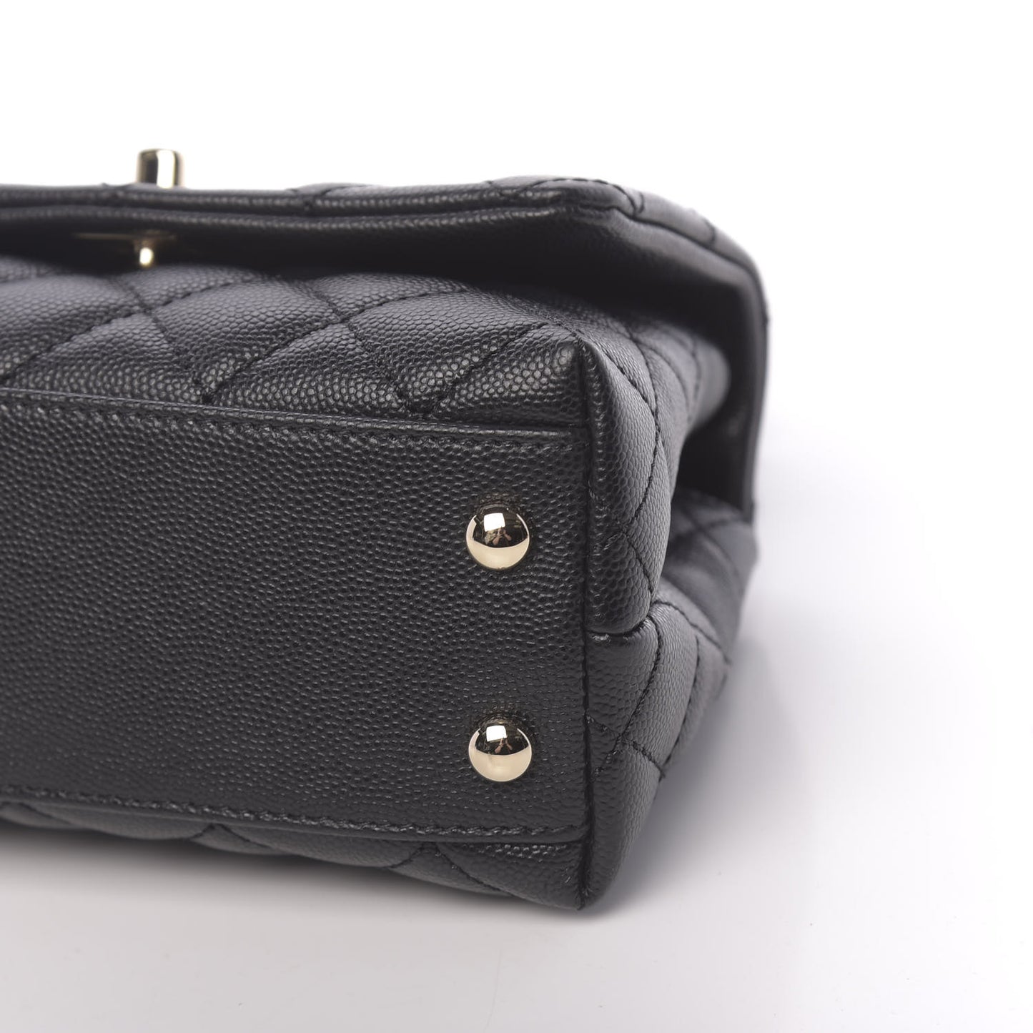 Caviar Quilted Extra Mini Coco Handle Flap Black