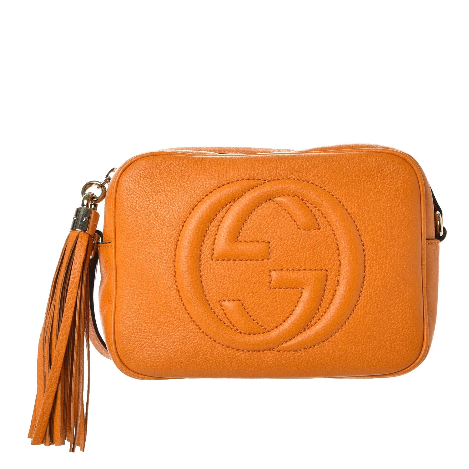 Gucci Pebbled Calfskin Small Soho Disco Bag Curcuma 1 of 8