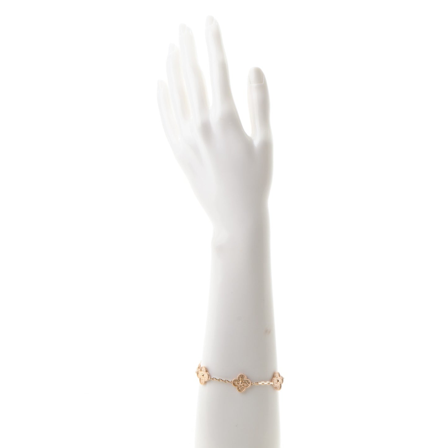 18K Rose Gold 5 Motifs Vintage Alhambra Bracelet