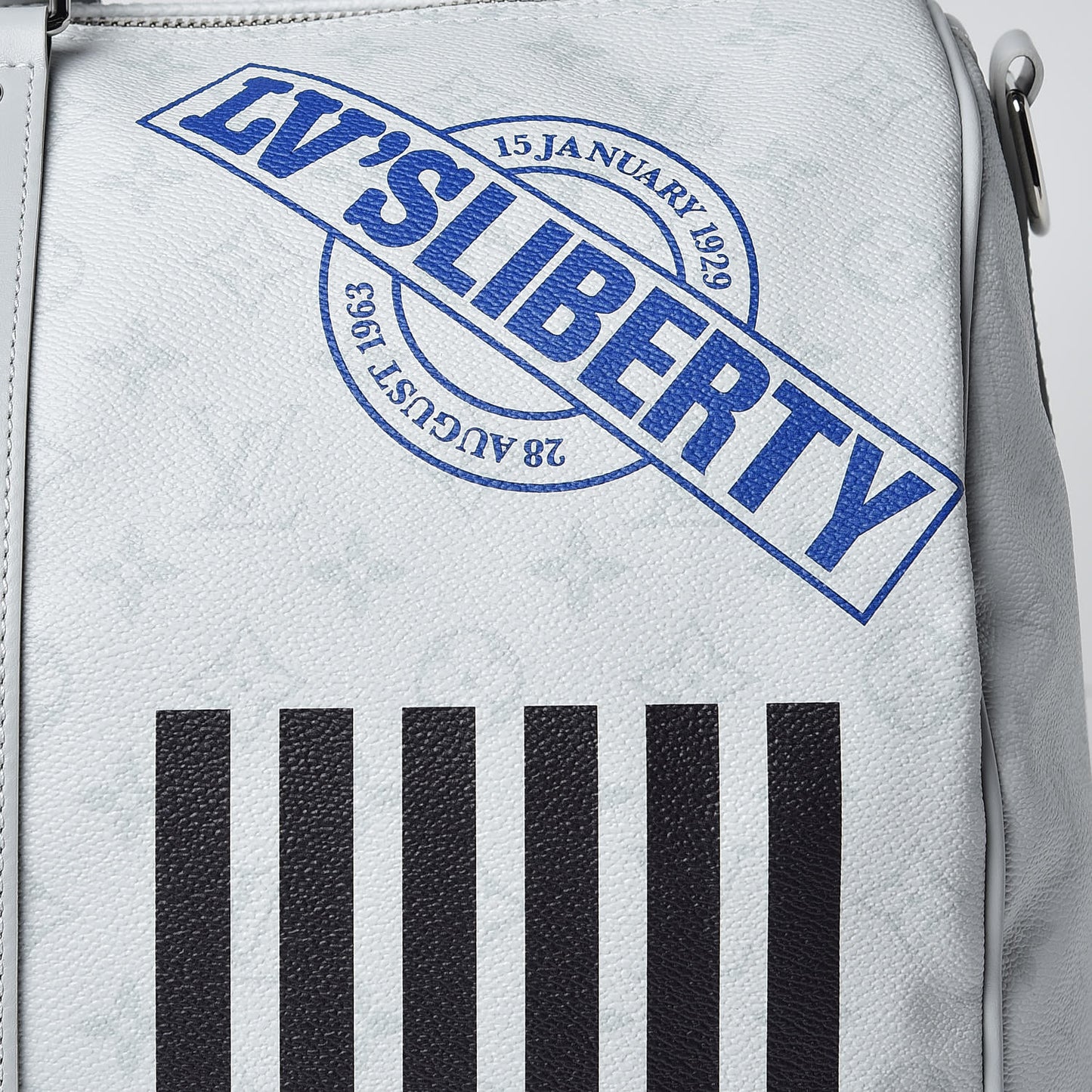 Monogram Logo Keepall Bandouliere 50 White