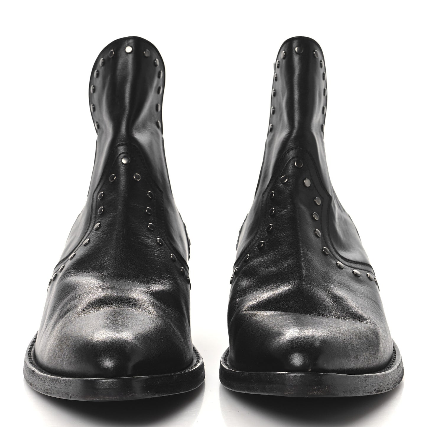 Calfskin Dakota 50 Stud Bootie 44 Black