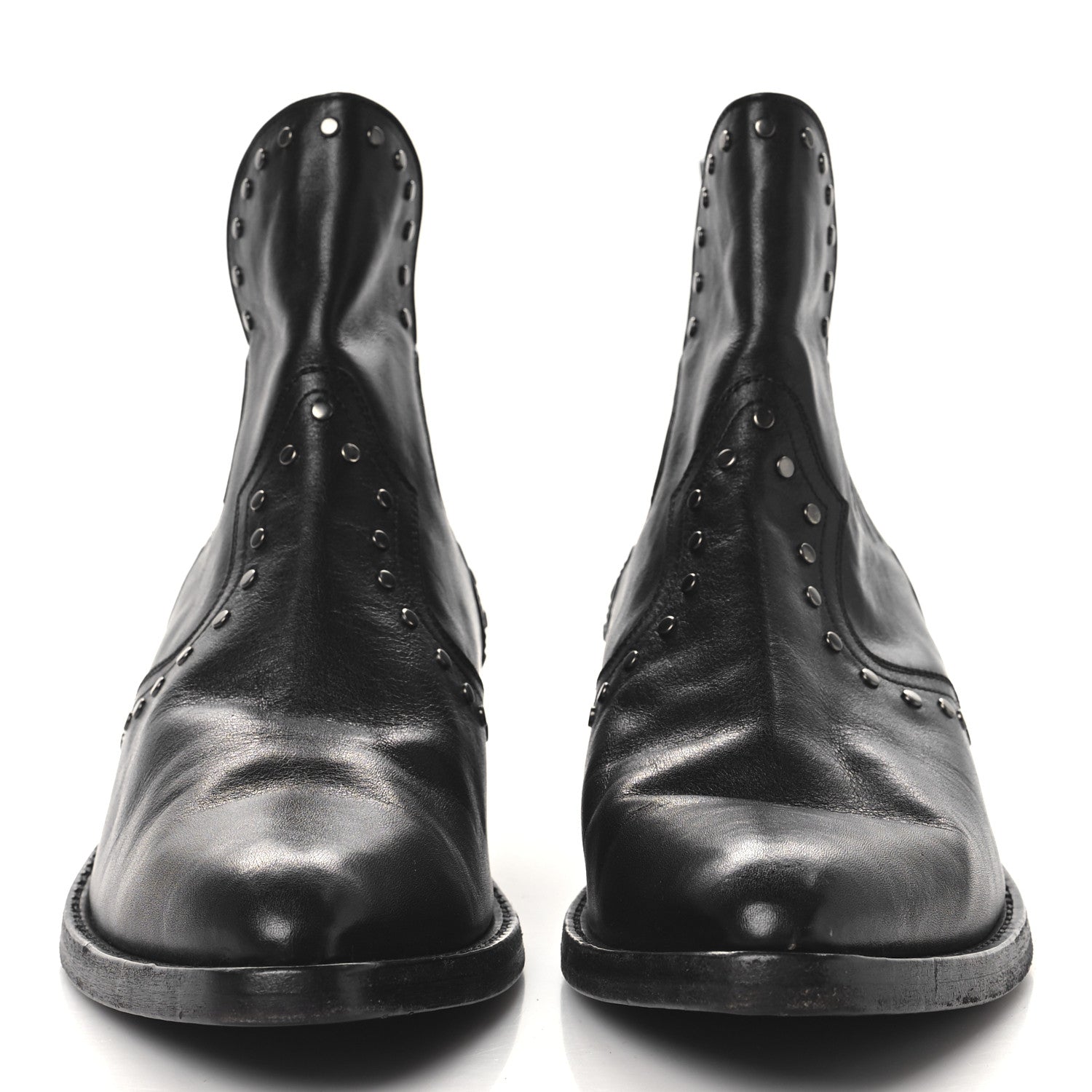 Saint Laurent Calfskin Dakota 50 Stud Bootie 44 Black 3 of 9
