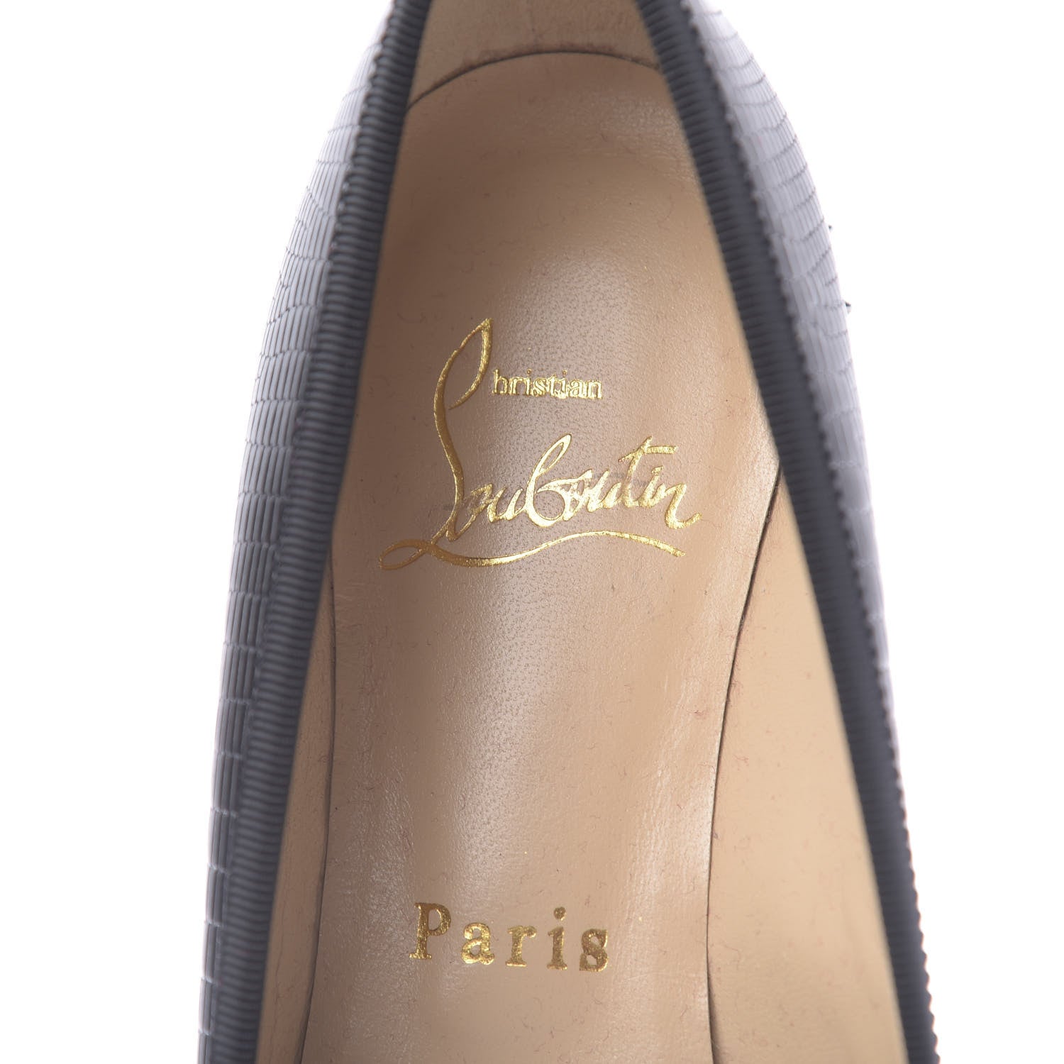 Christian Louboutin Calf Zarli Nappa Grosgrain Spiked Hall Flats 36.5 Black 6 of 7
