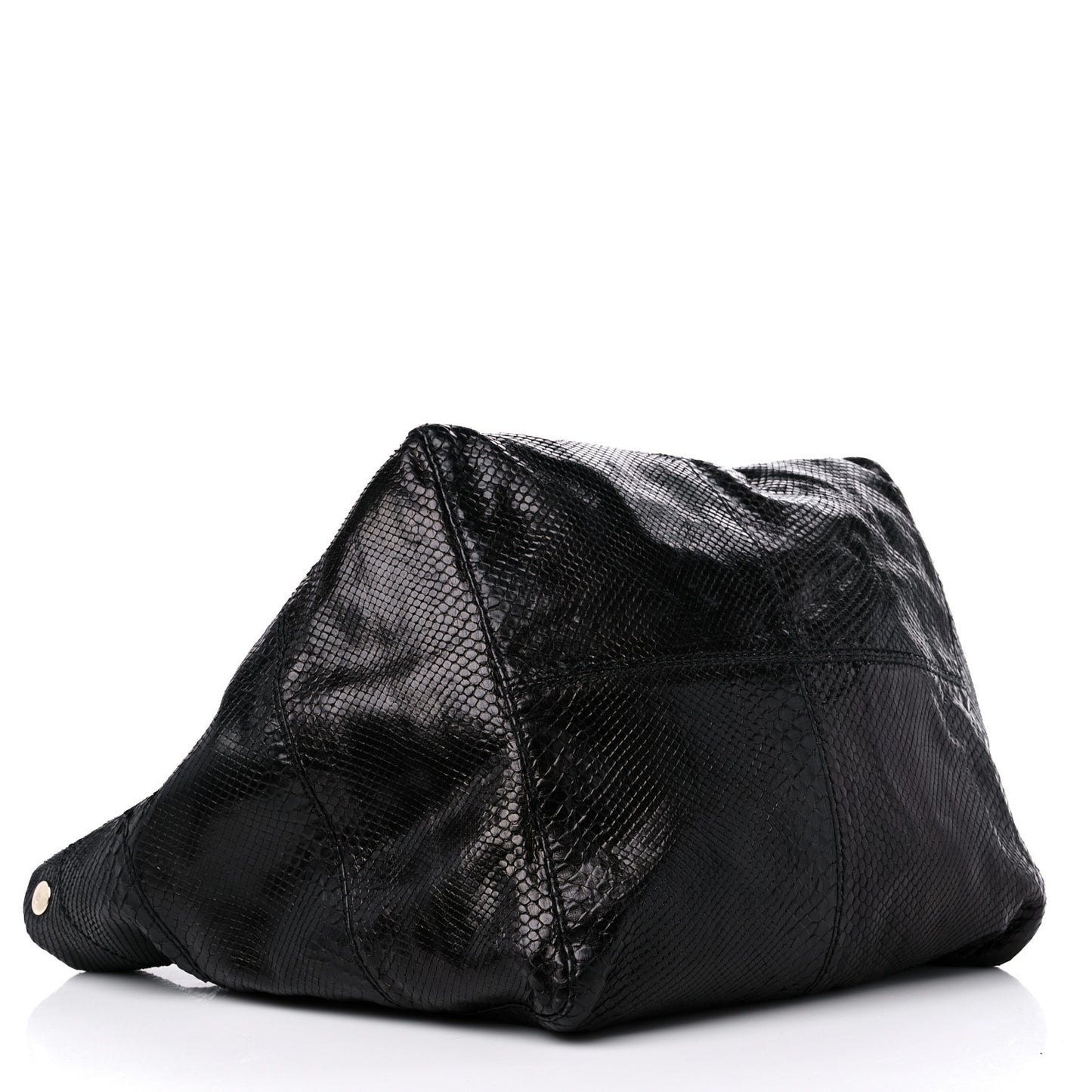 Snakeskin Shoulder Bag Black