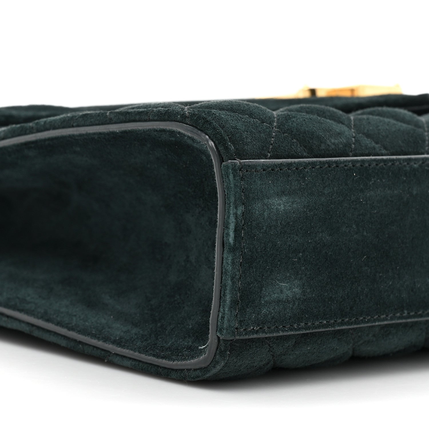 Saint Laurent Suede Mixed Matelasse Triquilt Medium Monogram Envelope Satchel Algae 9 of 11