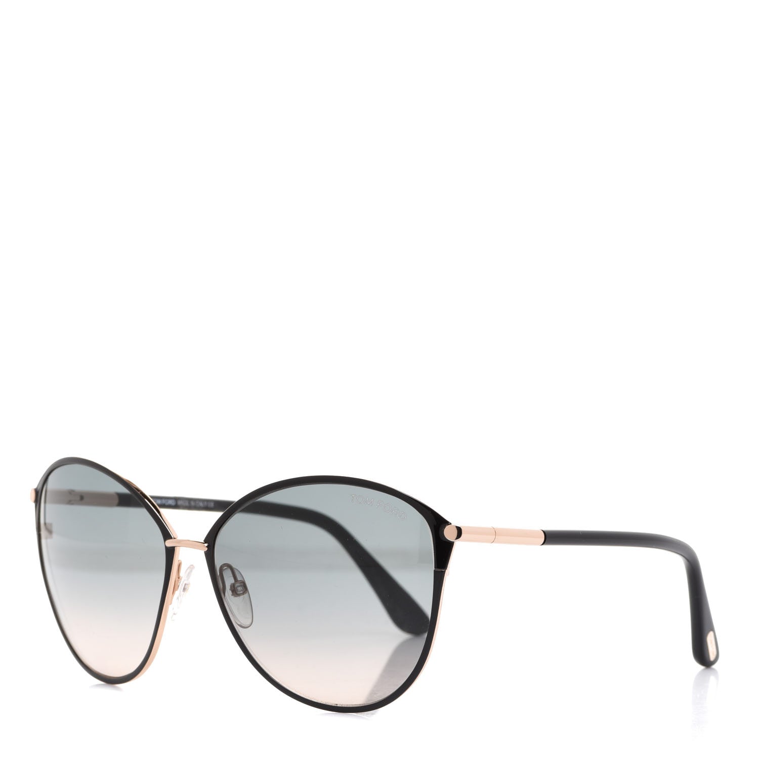 Tom Ford Penelope Vintage Round Sunglasses TF320 Black 1 of 8