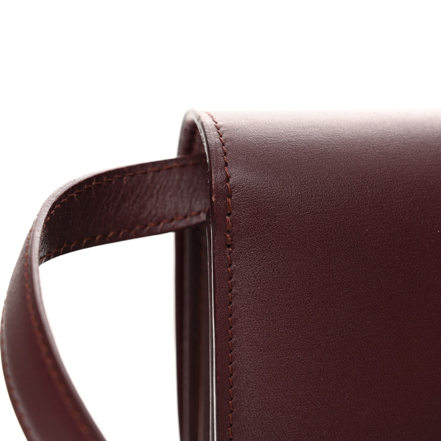 Box Calfskin Medium Classic Box Flap Bag Burgundy