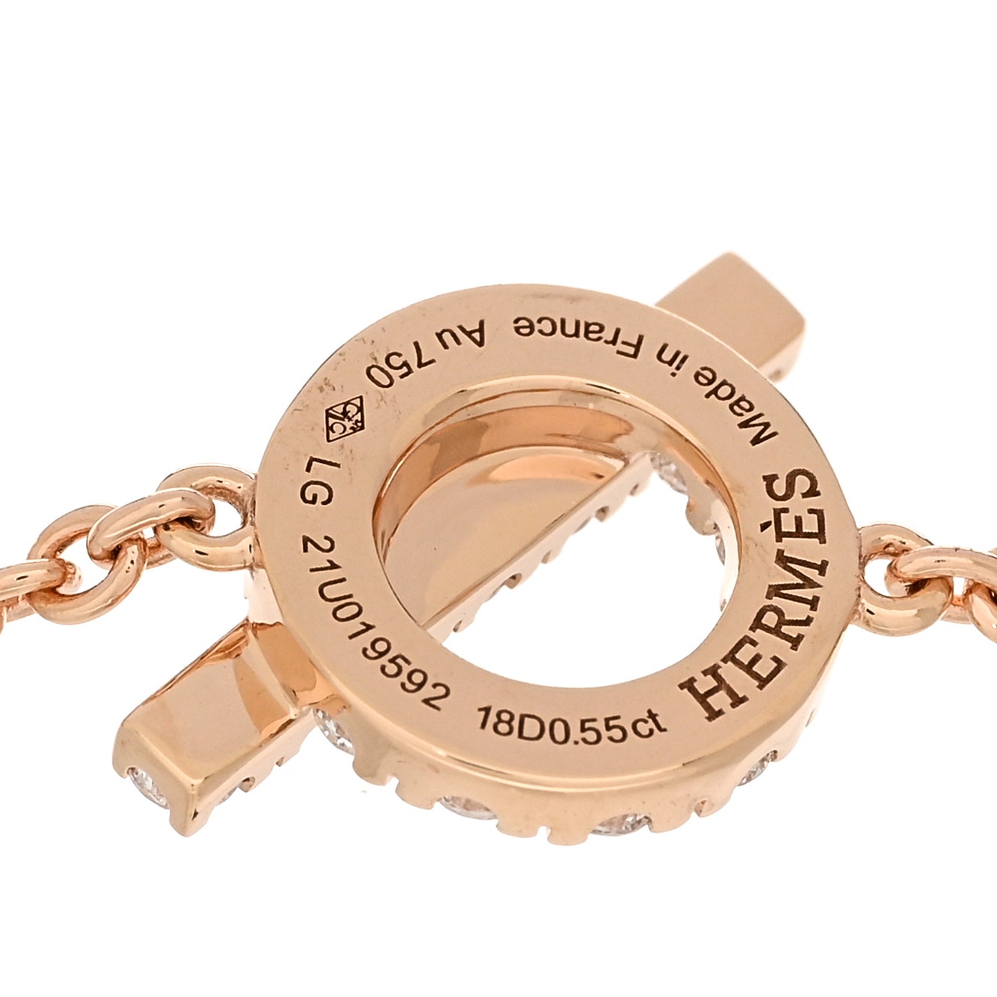 18K Rose Gold Diamond Finesse Bracelet LG
