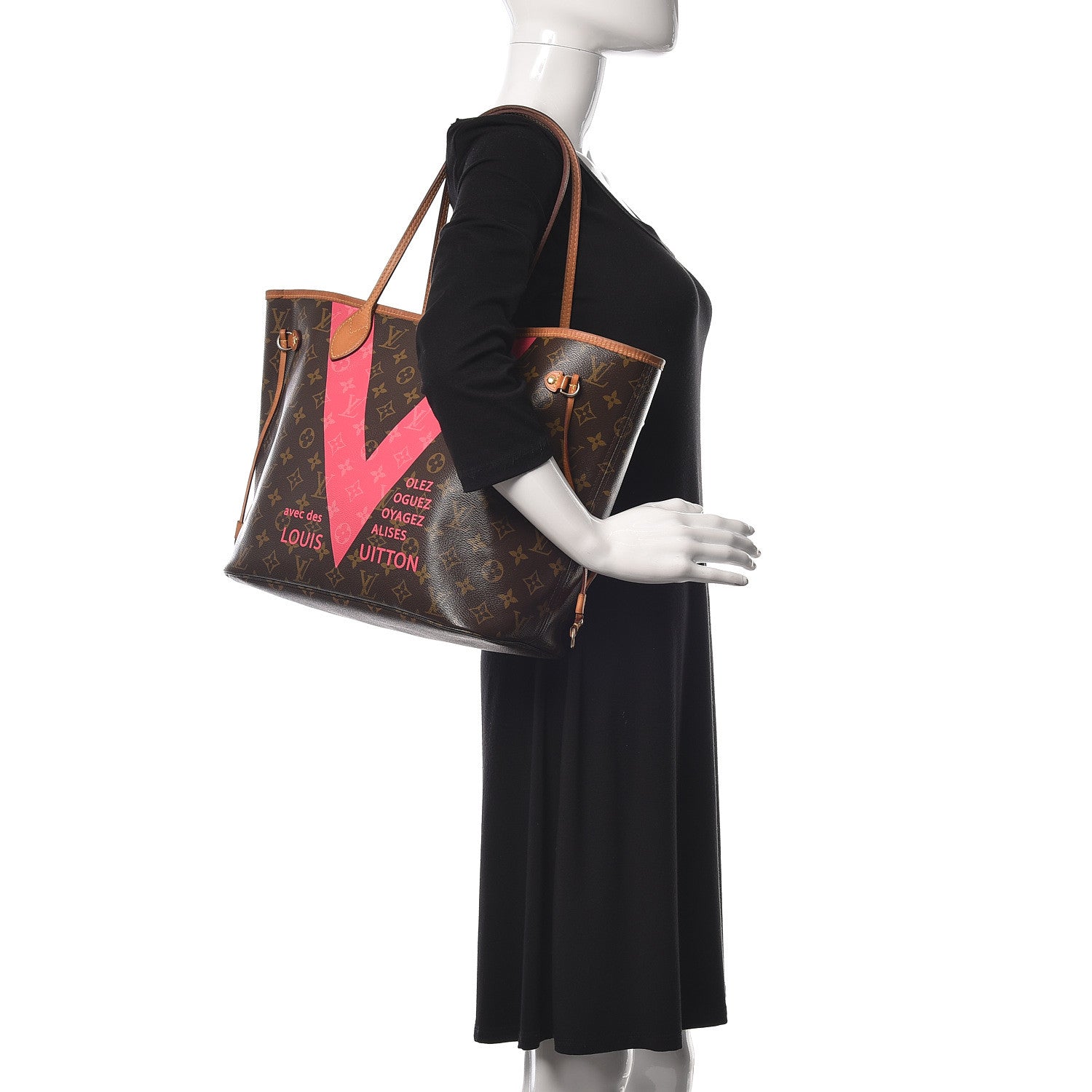 Louis Vuitton Monogram V Neverfull MM Grenade 2 of 12