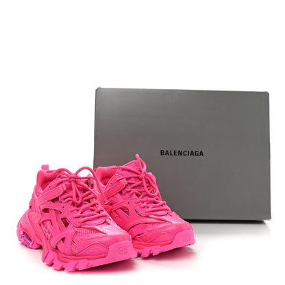 Balenciaga Rubber Mesh Monocolor Womens Track.2 Open Sneakers 36 Fluo Pink 9 of 9
