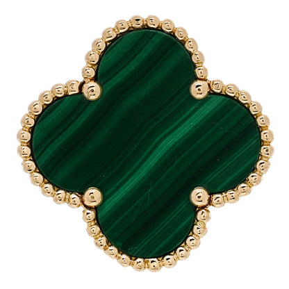 Van Cleef & Arpels 18K Yellow Gold Malachite Magic Alhambra Ring 53 6.5 1 of 5