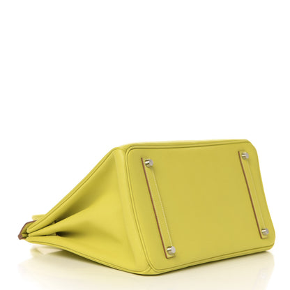 Hermes Epsom Horseshoe Birkin 35 Lime 4 of 10