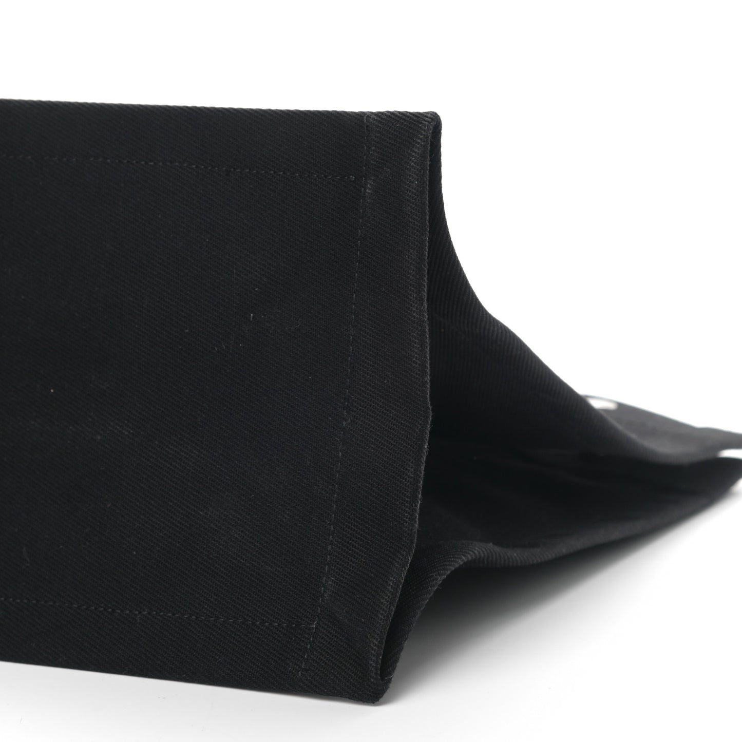 Linen Calfskin Rive Gauche Tote Black